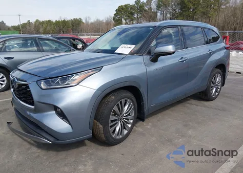 2021 Toyota Highlander Hybrid Platinum из США, поврежденный, VIN 5TDEBRCH1MS017933